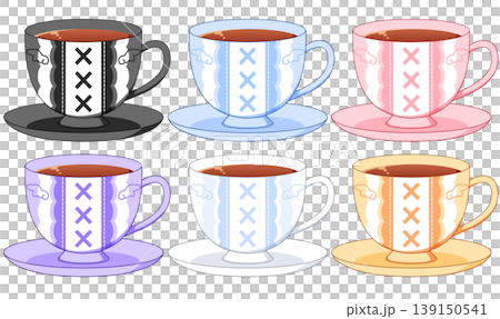 An illustration of a teacup in the style of the angel world. An illustration of a teacup in the style of the angel world. 139150541