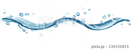 Transparent water splash with drops 139150853