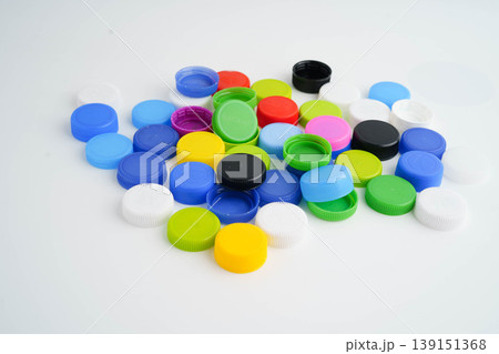 Bangkok, Thailand April 20, 2024 Colorful plastic bottle caps pile. Bangkok, Thailand April 20, 2024 Colorful plastic bottle caps pile. 139151368