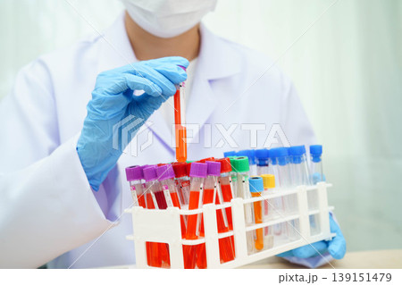 Scientist medical professional use test tube for research in science laboratory. Scientist medical professional use test tube for research in science laboratory. 139151479