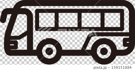 Bus icon, sightseeing bus, express bus, vehicle, transportation, public transport, travel, simple, line drawing, illustration 139151884