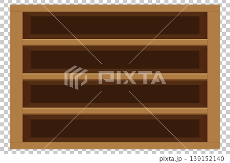 Illustration of a bright wooden shoe rack Illustration of a bright wooden shoe rack 139152140