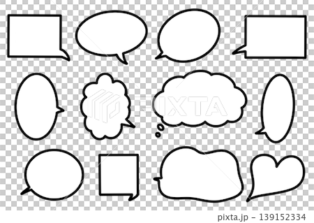 Simple speech bubble set Simple speech bubble set 139152334