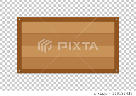 Illustration material of a wooden sign with screws Illustration material of a wooden sign with screws 139152439