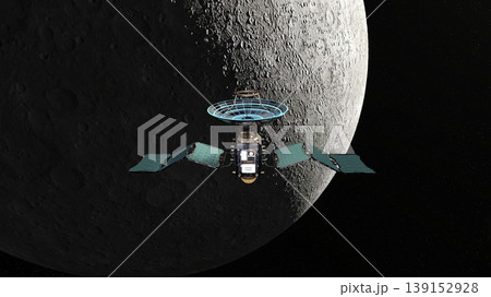人工衛星と月 人工衛星と月 139152928