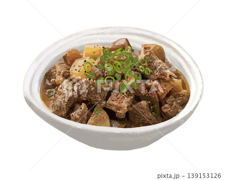 牛すじの煮込み(七味唐辛子、ネギ付き) 牛すじの煮込み(七味唐辛子、ネギ付き) 139153126