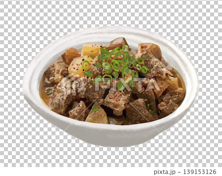 牛筋燉菜(配七味辣椒和蔥花) 牛筋燉菜(配七味辣椒和蔥花) 139153126