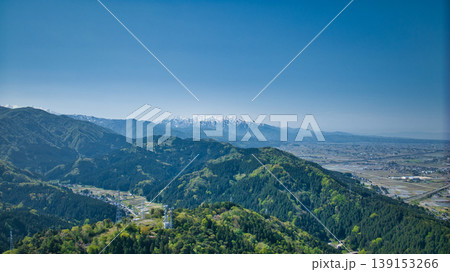 春の富山県朝日町の笹川地区周辺 139153266