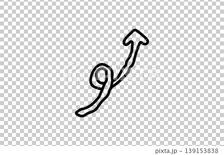 手描き矢印線画イラスト〈ブラック〉プレゼン・販促ワンポイント素材 手描き矢印線画イラスト〈ブラック〉プレゼン・販促ワンポイント素材 139153838