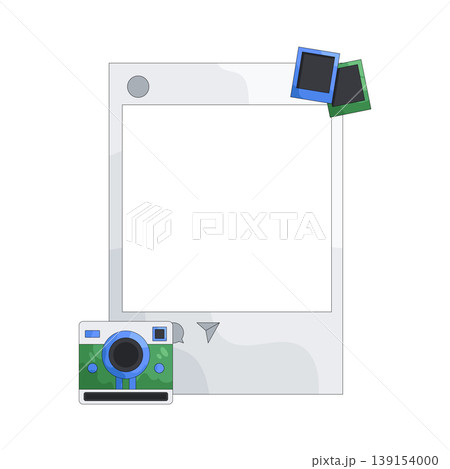 Illustration of frame with camera Illustration of frame with camera 139154000