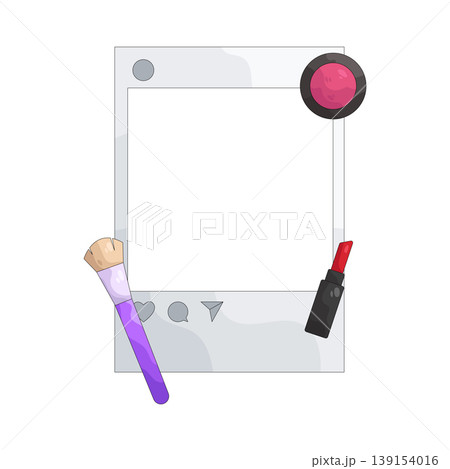 Illustration of makeup frame  139154016