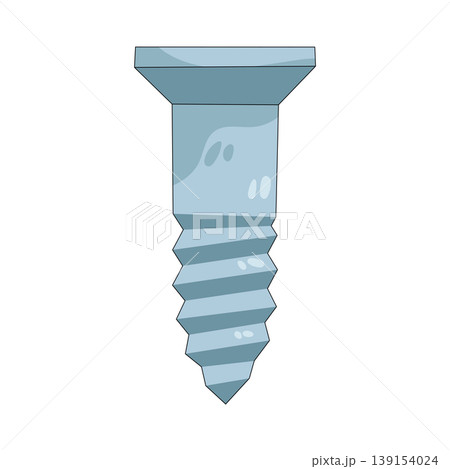 Illustration of screw Illustration of screw 139154024