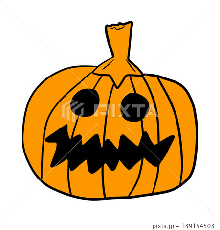 Hand Drawn Happy Halloween Doodle Elements. 139154503