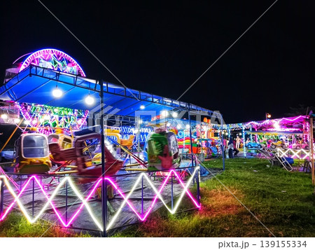 outdoor children's play center at night or night market 139155334