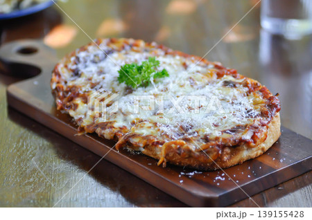 bread pizza , ham and cheese pizza or cheese pizza or Italian pizza bread pizza , ham and cheese pizza or cheese pizza or Italian pizza 139155428
