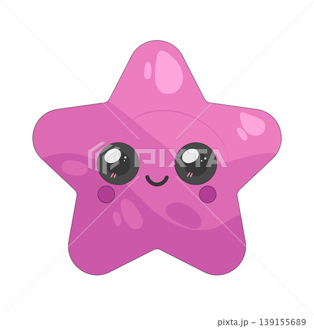 Illustration of smiling star Illustration of smiling star 139155689