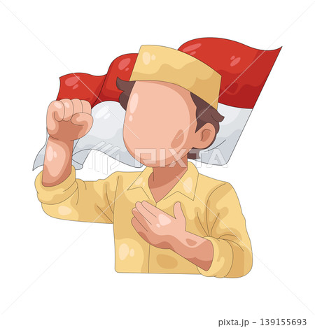 Illustration of man with a raised fist Illustration of man with a raised fist 139155693