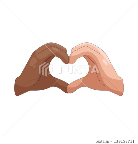 Illustration of Hands forming a heart Illustration of Hands forming a heart 139155711