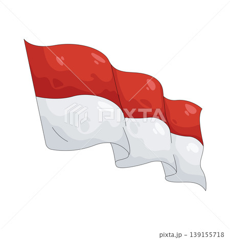 Illustration of Indonesian flag 139155718