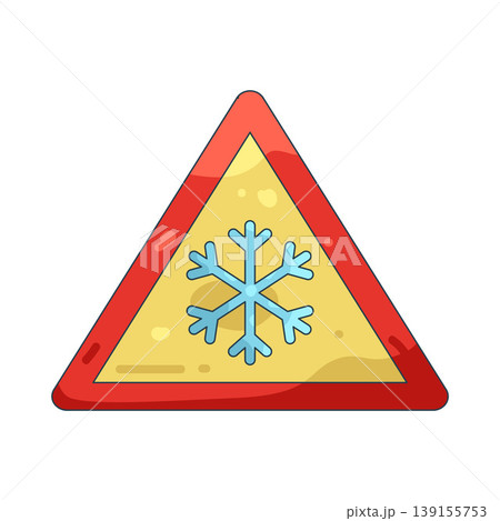 Illustration of snow warning Illustration of snow warning 139155753