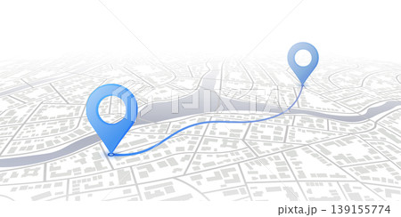 Path from point to the intended goal, destinations, signs. roads on map. Navigation mapping technology for obtaining data on distance and turns of the path. location tracks dashboard Path from point to the intended goal, destinations, signs. roads on map. Navigation mapping technology for obtaining data on distance and turns of the path. location tracks dashboard 139155774
