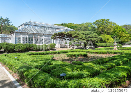 Seoul, South Korea - Apr. 18 , 2026 : The Great Greenhouse at Changgyeonggung Palace, the first Western-style conservatory in Korea Seoul, South Korea - Apr. 18 , 2026 : The Great Greenhouse at Changgyeonggung Palace, the first Western-style conservatory in Korea 139155973