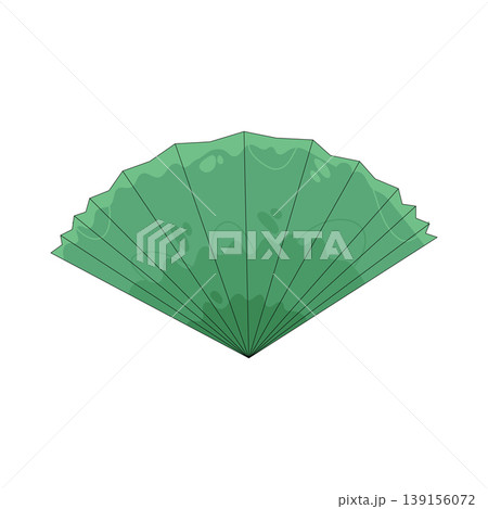 Illustration of paper fan Illustration of paper fan 139156072