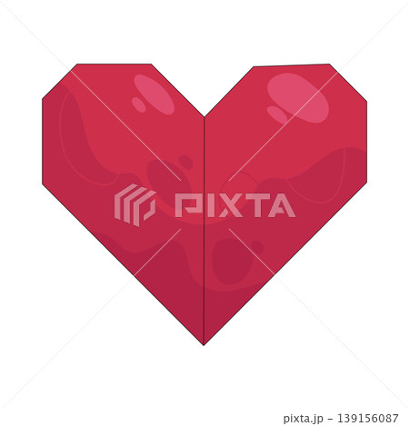 Illustration of paper heart 139156087