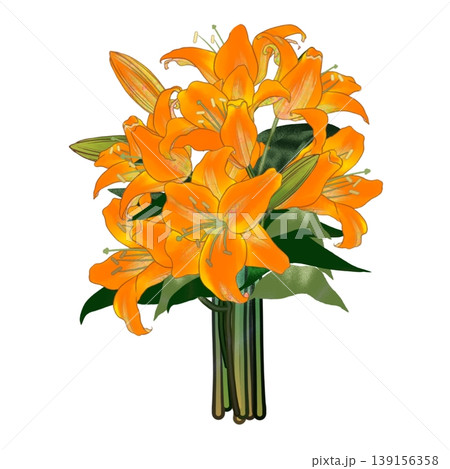花粉のついたユリの花束 花粉のついたユリの花束 139156358