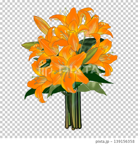 一束沾滿花粉的百合花 一束沾滿花粉的百合花 139156358