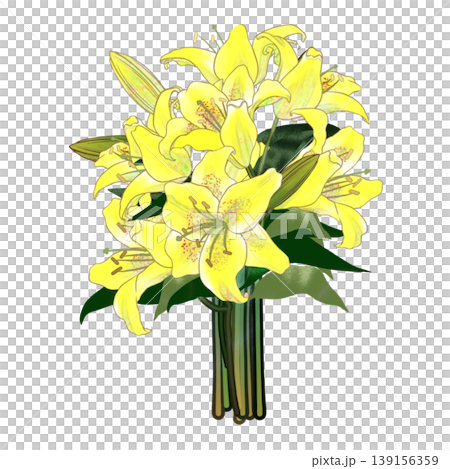 花粉のついたユリの花束 花粉のついたユリの花束 139156359