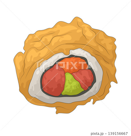 Illustration of tempura roll 139156667