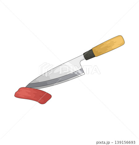 Illustration of sushi knife Illustration of sushi knife 139156693