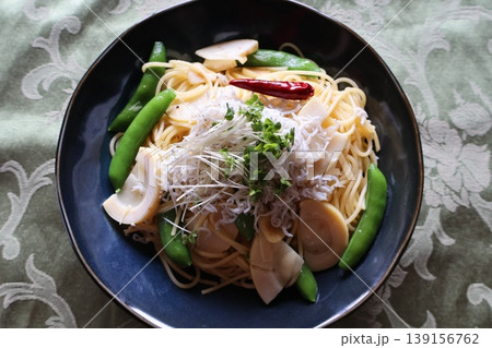 タケノコとしらす干しのパスタ タケノコとしらす干しのパスタ 139156762