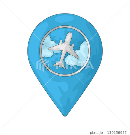 Illustration of Airport Marker Illustration of Airport Marker 139156935