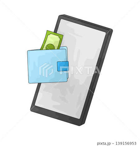 Illustration of Digital Wallet 139156953