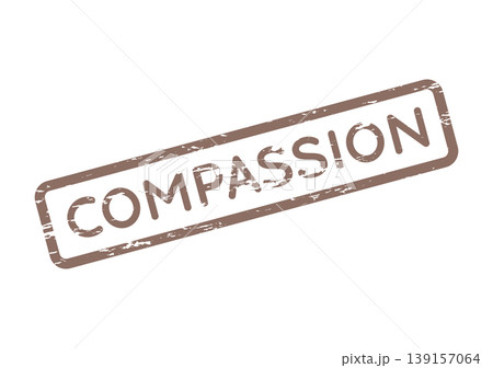 Compassion brown rubber stamp conveying empathy understanding and kindness towards others Compassion brown rubber stamp conveying empathy understanding and kindness towards others 139157064