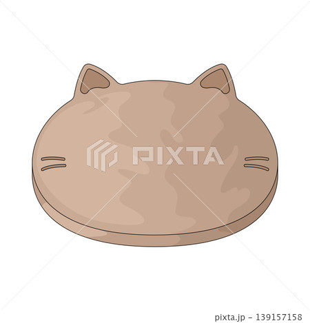 Illustration of cat shaped cutting board 139157158