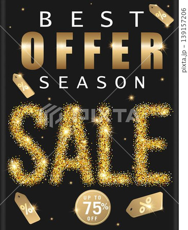 Best Offer Season Gold Sale Banner 139157206