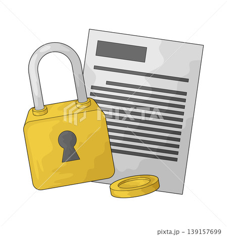 Illustration of Financial Lock 139157699