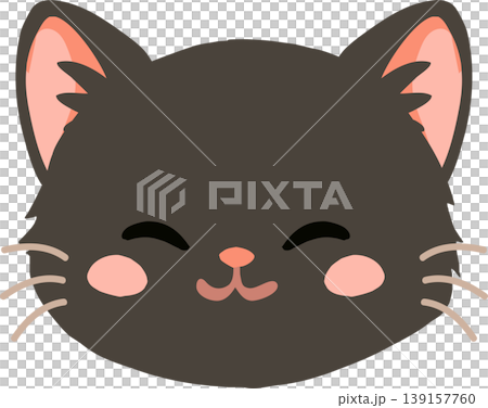 cute black cat face illustration kawaii cartoon animal head minimal style for nursery and digital use cute black cat face illustration kawaii cartoon animal head minimal style for nursery and digital use 139157760