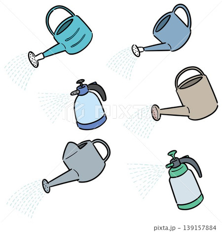 vector set of watering can vector set of watering can 139157884