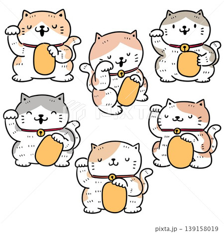vector set of lucky cat vector set of lucky cat 139158019