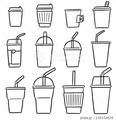 vector set of beverage cup vector set of beverage cup 139158024