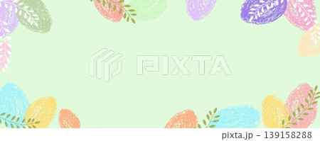 Easter background with colorful eggs. Pastel textured design for spring and holiday decorations. Easter background with colorful eggs. Pastel textured design for spring and holiday decorations. 139158288