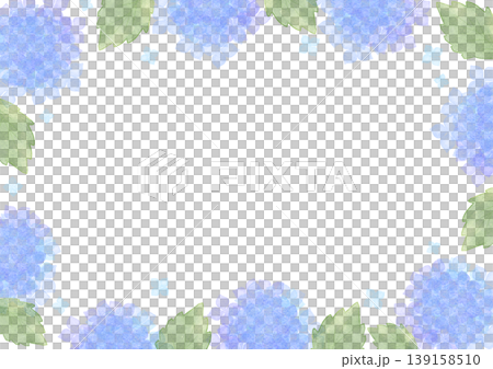 Hydrangea frame watercolor-style illustration Hydrangea frame watercolor-style illustration 139158510