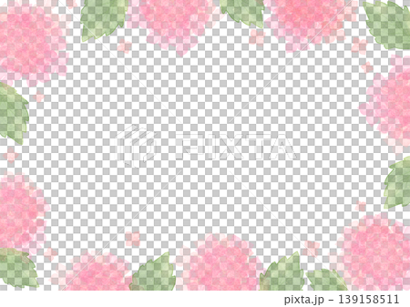 Hydrangea frame watercolor-style illustration Hydrangea frame watercolor-style illustration 139158511