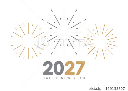happy new year 2027 firework isolated vector illustration 139158897