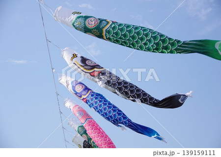 青空を泳ぐ鯉のぼり 青空を泳ぐ鯉のぼり 139159111