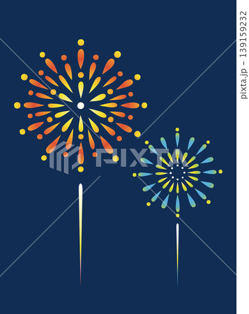 シンプルな打ち上げ花火のイラスト 139159232